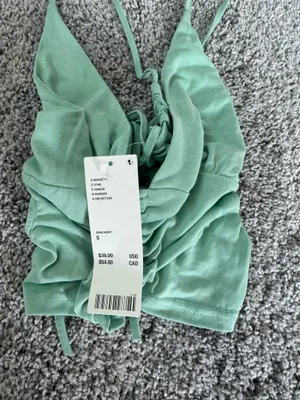 NWT urban outfitters light green crop top thumbnail 2
