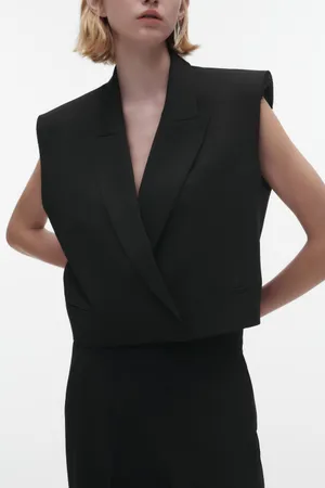 ZARA blazer vest cropped double breasted jacket thumbnail 6