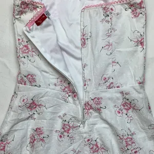 Ruby Rox juniors 5 small white pink floral strapless dress glitter y2k princess thumbnail 10