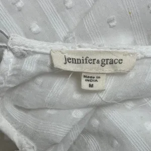 Jennifer & Grace Eyelet Ruffle‎ Blouse M Boho Pirate Victorian Peasant Bride thumbnail 5