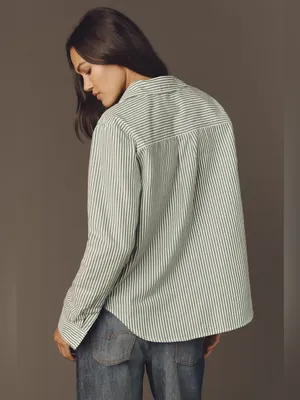 Antrhopology NWT Maeve Kate 100% Cotton Classic Buttondown Shirt thumbnail 4