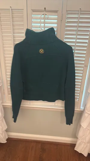 Dark forest green Lululemon scuba with gold thumbnail 2