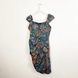 Averie Halley Ruched Midi Dress Floral Small thumbnail 5