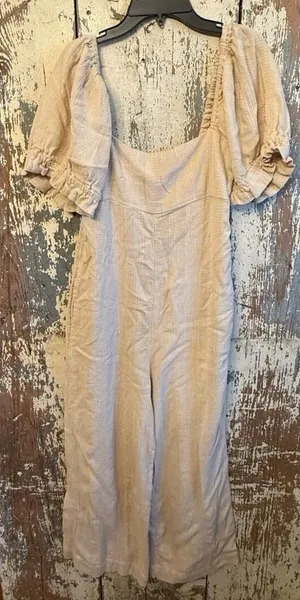 Free People light tan jumpsuit size XS thumbnail 1