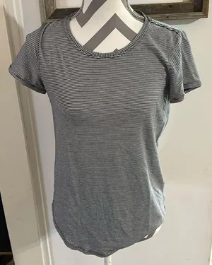 Navy striped lululemon tee thumbnail 1