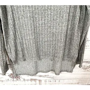 Juicy Couture Vintage Ribbed Long Sleeve Pullover Sweater Heather Gray Sz Medium thumbnail 3