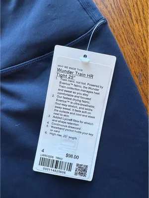 Lululemon Wunder Train High Rise 25” True Navy Size 4 NWT thumbnail 4