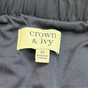 Crown & Ivy Crown Lounge Shorts Womens Size Medium Blue‎ Pink Lined Athletic NEW thumbnail 2