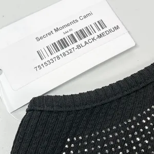 Vocal USA Studded Ribbed Tank Top Cami Womens Medium Black‎ Rocker Punk Grunge thumbnail 7