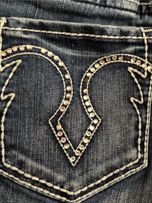 Cowgirl Tuff Co. Cowgirl Up mid rise bootcut flare embellished med wash denim jeans Sz 2 western thumbnail 11