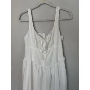 Petal & Pup Kinslee Midi Dress Linen White Sz L NEW $120 thumbnail 12