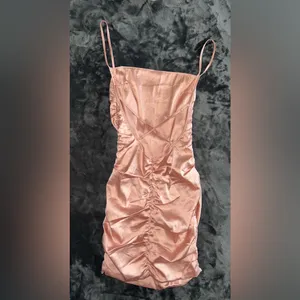 Oh Polly Sweetener Backless Ruched Satin Mini Dress Size 4 thumbnail 9