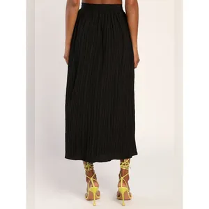 Lulus Midsummer Memories Black Mid-Rise Maxi Skirt Size Medium NWT thumbnail 4