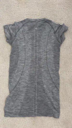 grey lululemon swiftly tech short sleeve  thumbnail 2