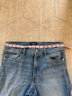 Express Skinny Fit Stretch Blue Jeans 10L thumbnail 3