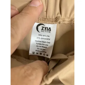 Zyia Active Wide Leg Pants Womens Medium Tan Excellent Stretch Pockets Yoga thumbnail 3