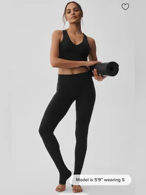 ALO Yoga Black High-Rise Performance Leggings. Goddess Legging. thumbnail 5
