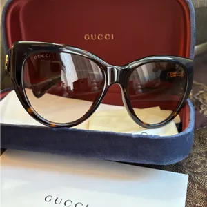 Authentic GUCCI 56 Cat eye Havana Acetate sunglasses thumbnail 15