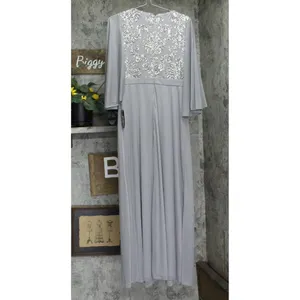 R & M Richards Womens Sequin Evening Dress Gown 99399 Silver Gray 10 thumbnail 2