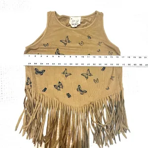 French Pastry XS faux suede fringe butterfly top TS 3556 thumbnail 3