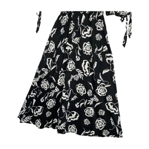 Sofie The Label Dress Womens Small Black Midi Floral Half Sleeve Smocked Boho thumbnail 5