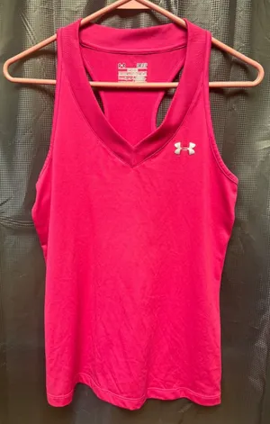 Under Armour Heat Gear Pink Razor Back Workout Tank Size Small thumbnail 1