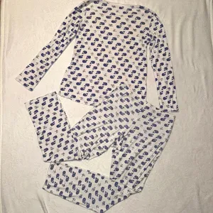 Roller Rabbit Moby Blue Whale Pajama Set size Adult XS thumbnail 6