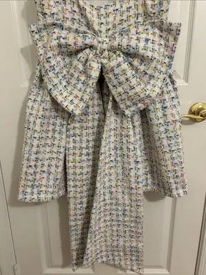 Avec Les Filles Women's Bow-Back Tweed Mini Dress New Size 10 Homecoming thumbnail 10