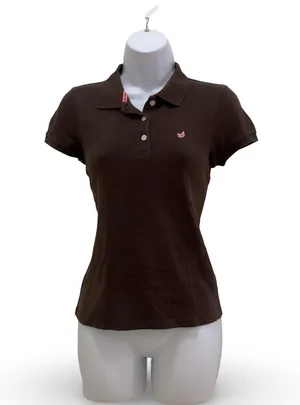 Old Navy Perfect Fit Stretch Brown Polo thumbnail 1