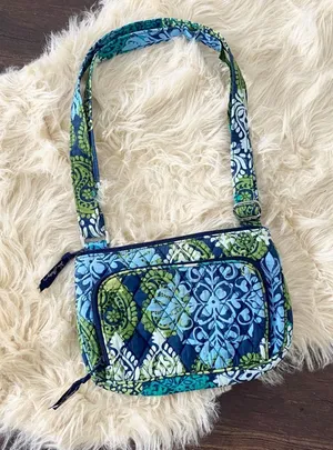 Vera Bradley Small Hipster bag in the Rhythm & Blues pattern thumbnail 1