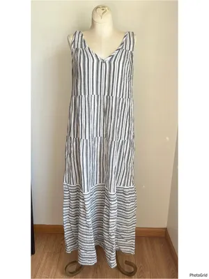 Marine Layer Corrine Maxi Dress Stripe Medium thumbnail 2