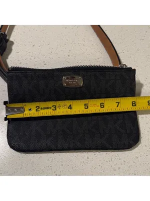 Michael Kors‎ Logo Belt Bag Black Gray Brown Waist Fanny Pack Purse Sz Medium thumbnail 8