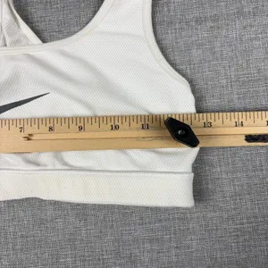 Nike Sports Bra‎ Womens S White Racerback Dri-FIT Mesh Wireless Breathable thumbnail 2