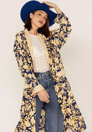 Free People Wild Nights Floral Duster thumbnail 3
