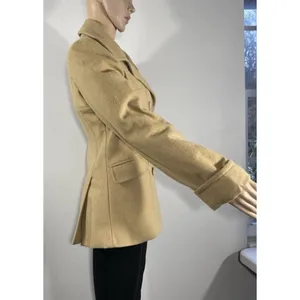Steve and Barry's Wool Blend Double Breasted Pea Coat Women's S Preppy Brown Tan thumbnail 4