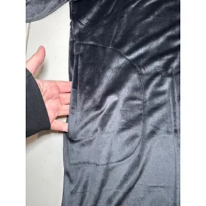 Softies NWT Feather Velour Funnel Neck Lounge Dress‎ Black Size Large thumbnail 7