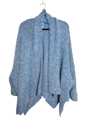 Free People BFF Big Blue Cardigan Sweater Oversized Slouchy Size Medium thumbnail 1
