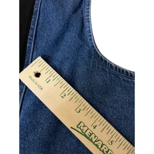 Stonebridge Denim Vest Womens XL Purse Print Western Button Front Used thumbnail 5