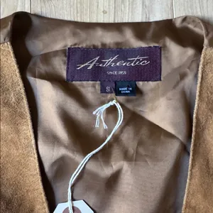 Vintage Brown Suede Vest thumbnail 2