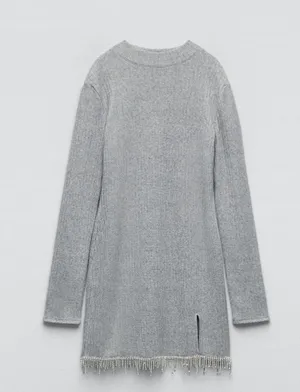 dress mini jewel rhinestone party ribbed sweater turtleneck thumbnail 10