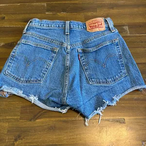 Levi’s 501 Cut Off Shorts Blue Button Fly size 25 Daisy High Rise Distressed thumbnail 2