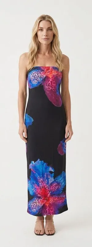 Shein Strapless Maxi Dress Sz XL NWOT thumbnail 1