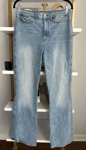 7 For All Mankind Light Blue Flared Jeans thumbnail 1