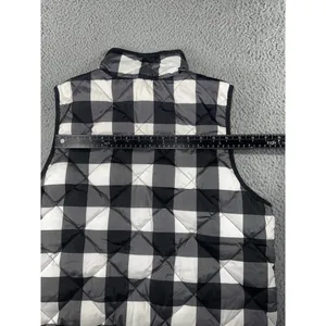 Woolrich Vest‎ Women Large Duck Down Plaid Quilted Puffer Full Zip Classic thumbnail 5