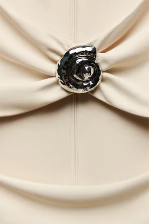 Zara maxi dress conch cutout fitted bodycon party cocktail evening wedding thumbnail 9