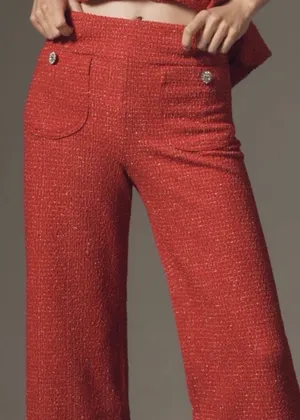 Anthropologie Maeve The Colette Crop Wide-Leg Pants: Tweed Edition, Size 27 thumbnail 6