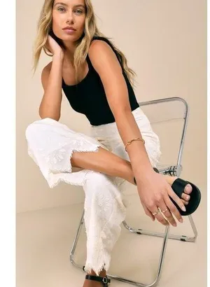 White Lace Pants thumbnail 1