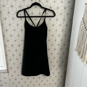 Aerie Offline Exercise Dress Black Cross Back thumbnail 3