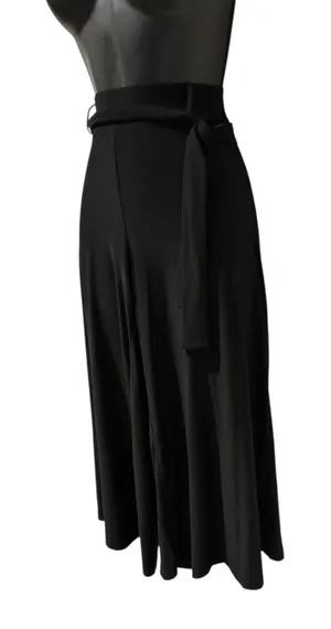 Jules & Leopold Classic Black Wide-Leg Below the Knee Pants Size M thumbnail 1
