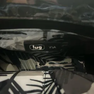 Lug Via Matte Leather Cosmetics Makeup Bag Black thumbnail 5